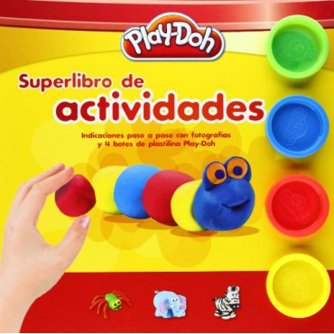 Superlibro de actividades play doh con 4 plastilinas