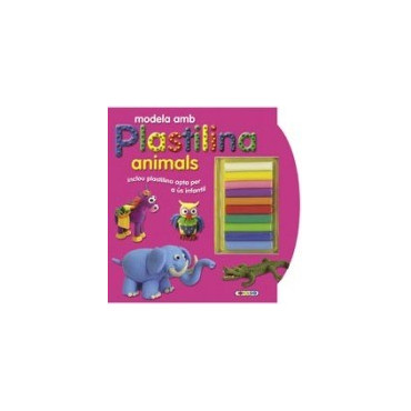 Libro modela con plastilina animales  catalán
