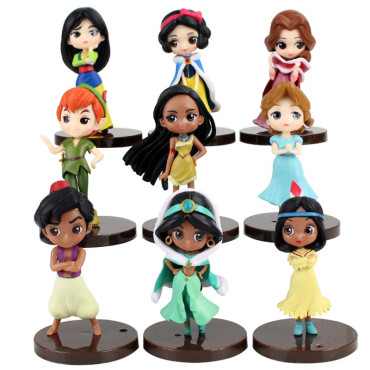 lote de 12 figuras  princesas disney  de 10cm
