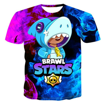 BRAWL STARS   camiseta brawl stars   impresión 3d de Leon  tiburón camiseta brawl stars impresión 3d de Leon tiburón
