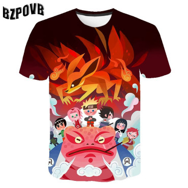 Camisetas  naruto  con impresión 3d