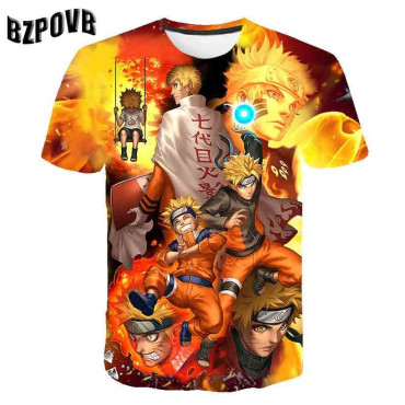 Camisetas  naruto  con impresión 3d