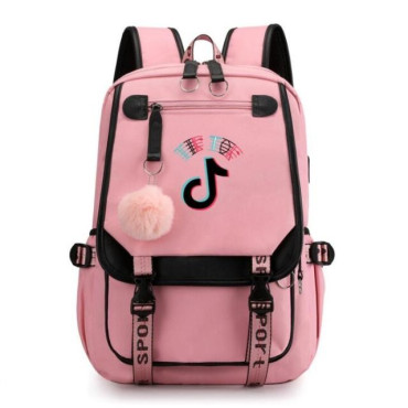 MERCHANDISING TIKTOK   Mochila Tiktok tamaño grande de 46cm de alto Mochila Tiktok tamaño grande de 46cm de alto