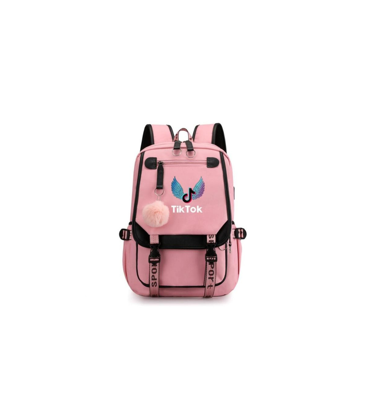 MERCHANDISING TIKTOK   Mochila Tiktok tamaño grande de 46cm de alto Mochila Tiktok tamaño grande de 46cm de alto