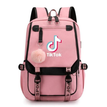 MERCHANDISING TIKTOK   Mochila Tiktok tamaño grande de 46cm de alto Mochila Tiktok tamaño grande de 46cm de alto