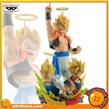 Banpresto de Dragon Ball Z Com: figuración GOGETA Vol.1 y 2 figura de colección-Super Saiyan Gogeta y Goku Vegeta