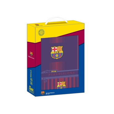 Conjunto Regalo Carpeta Din A4 Porta Todo Fc Barcelona Caja 35X28Cm¡