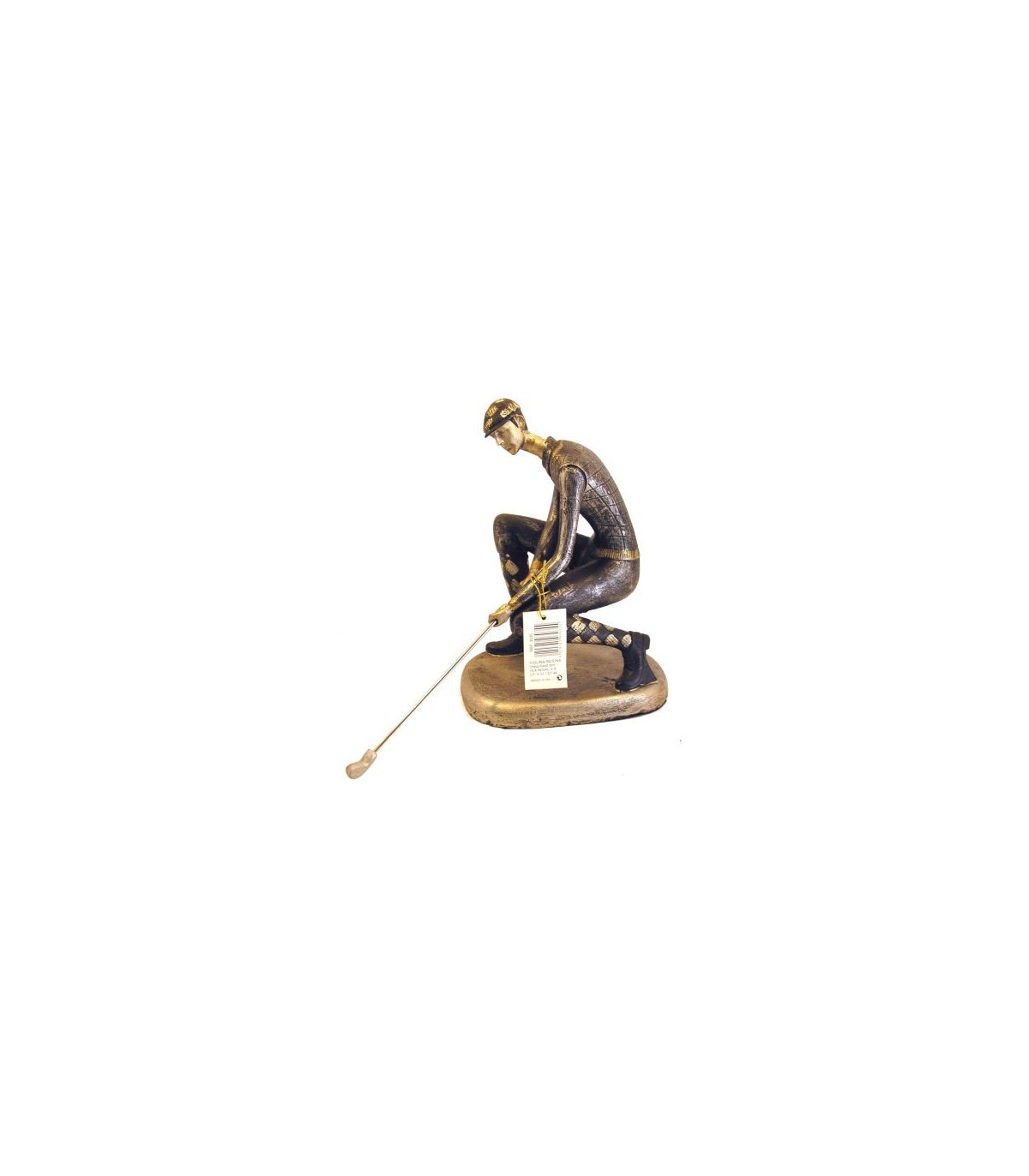 Golfista Resina Bronce Midiendo 25Cm