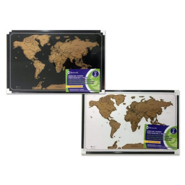 Mapa Mundo Para Rascar Con Marco 43X28Cm  Surtido A Elegir 1