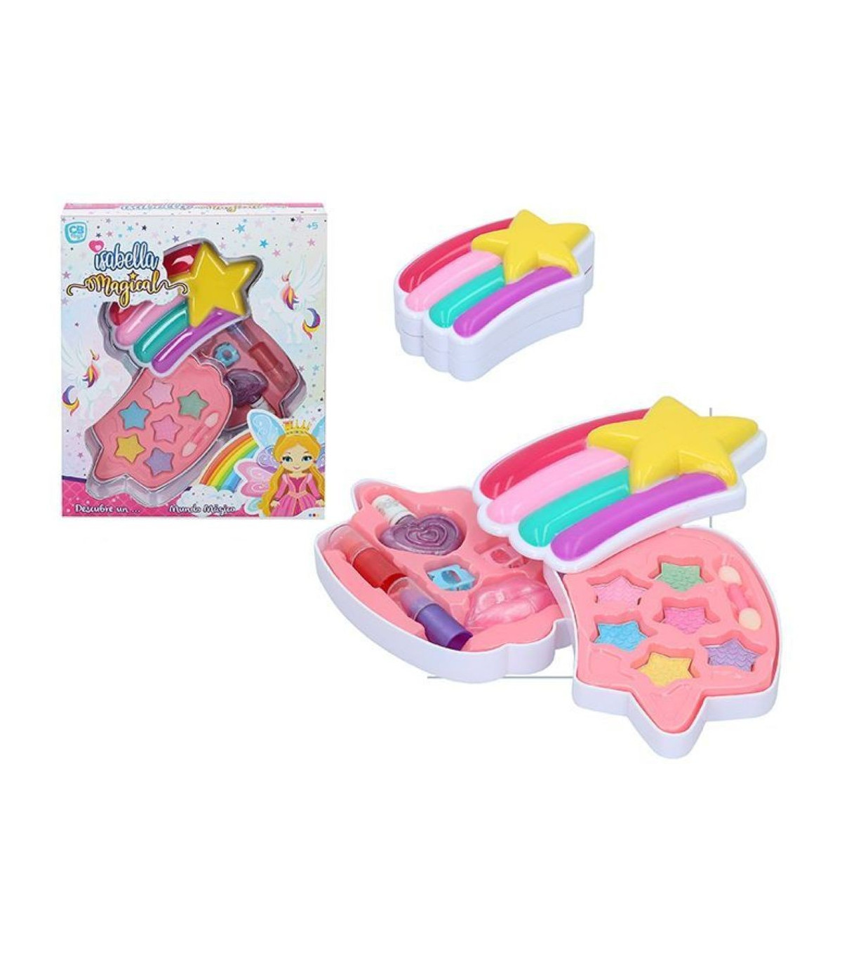 Maquillaje Juego 2 Niveles Arco Iris 25X21X5,5Cm