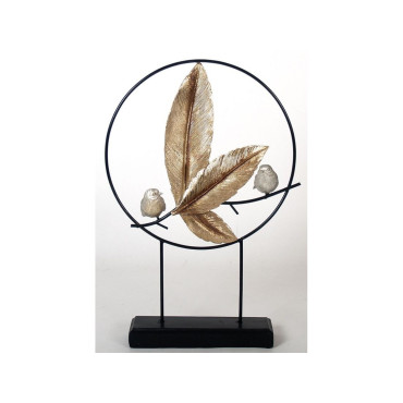 Marco Hoja Con Pajaro Peana 46X31Cm