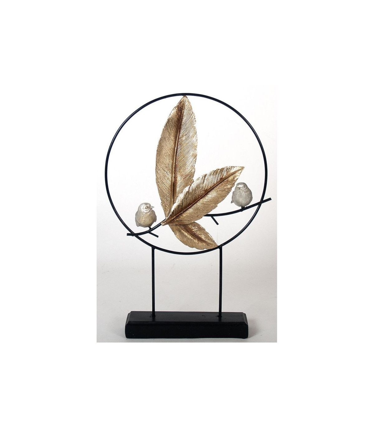 Marco Hoja Con Pajaro Peana 46X31Cm