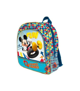 Mochila Grande 41X33X12Cm Mickey Mouse Adaptable Carro
