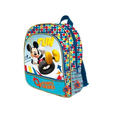 Mochila Grande 41X33X12Cm Mickey Mouse Adaptable Carro