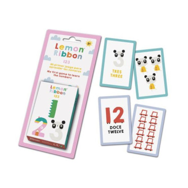 Naipes Fournier Infantil Educativos Lemon Ribbon  123 Estuche 40 Cartas