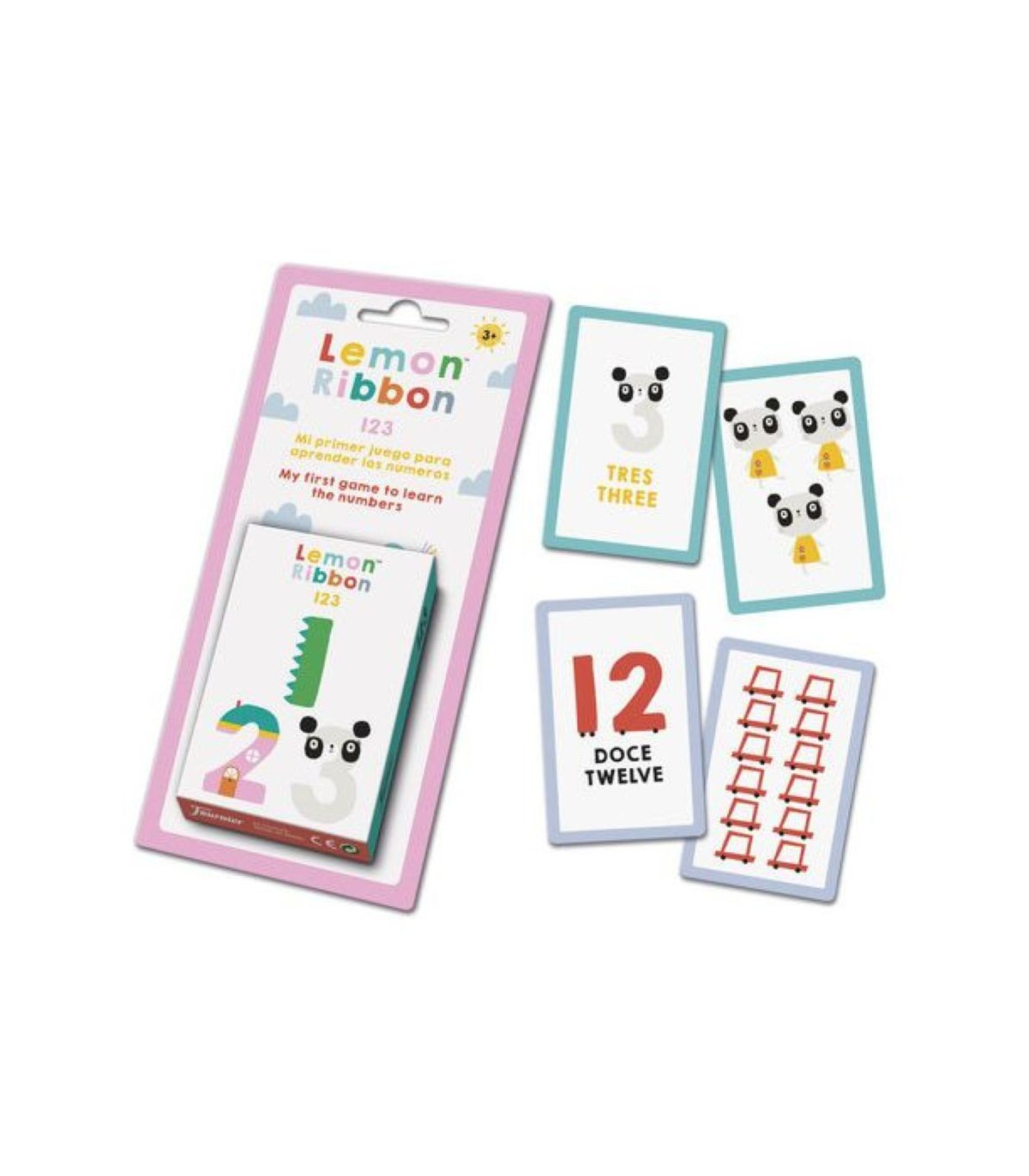 Naipes Fournier Infantil Educativos Lemon Ribbon  123 Estuche 40 Cartas