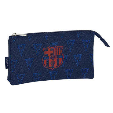 Porta Todo Triple Fc Barcelona Navy 22X3X12Cm¡
