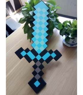 espada de diamante de minecraft de 45cm
