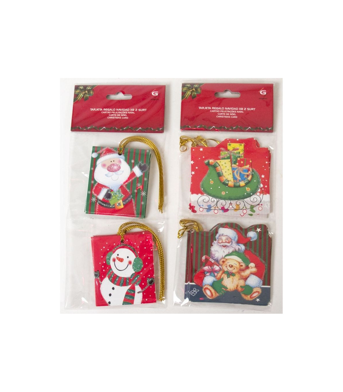 Tarjetas Regalo Navidad 6,5X5,5Cm X8  Surtido A Elegir 1