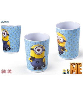 Vaso Melamina Minion Altura 9Cm Diametro 6Cm  Surtido A Elegir 1
