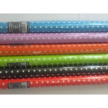 Papel Regalo Rollo 2X,7M Topos  Surtido A Elegir 1 (60)   Rj10