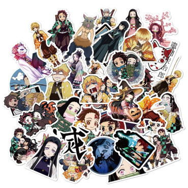 50 pegatinas Kimetsu No Yaiba Demon Slayer