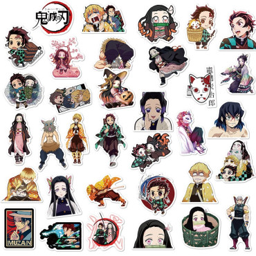 50 pegatinas Kimetsu No Yaiba Demon Slayer
