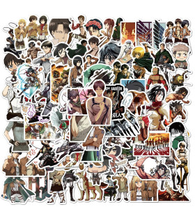 50 pegatinas Attack on titan