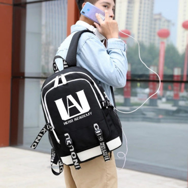 Mochila My Hero Academia brillante en la oscuridad