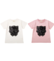 Camisetas manga corta con lentejuelas black panther