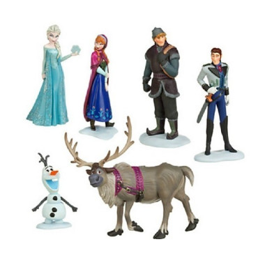 lote 6 figuras frozen de 9cm