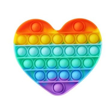 Pop it de varias formas multicolor arcoiris