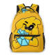 MOCHILAS   Mochila amarilla Mikecrack con diamante Mochila amarilla Mikecrack con diamante