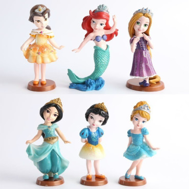 lote de 6 figuras princesas disney