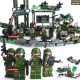Lote 5 estructuras  bloques de construcción tipo lego para base militar soldados