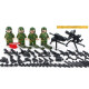 Lote 5 estructuras  bloques de construcción tipo lego para base militar soldados
