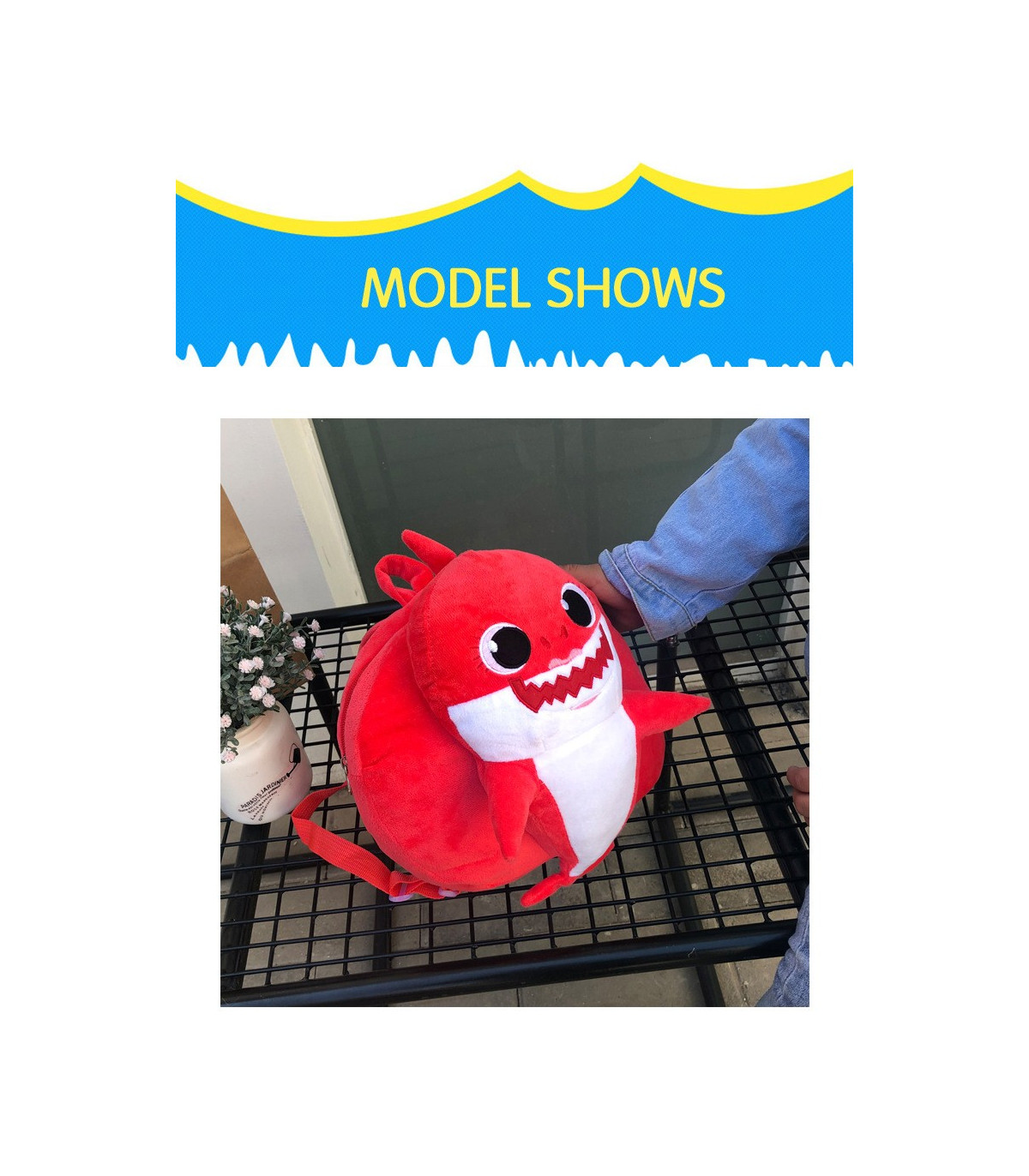 Mochila tipo peluche Baby shark  5 colores