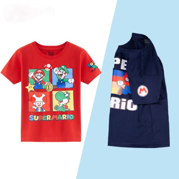Camiseta manga corta super mario bros