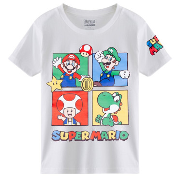 Camiseta manga corta super mario bros