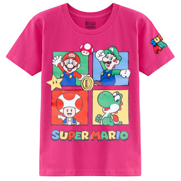 Camiseta manga corta super mario bros