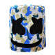 Disfraz Marshmello camuflaje azul verde y blanco