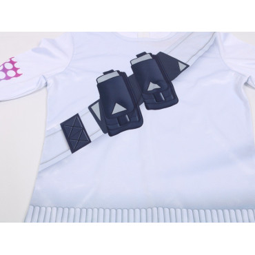 Disfraz Marshmello blanco con puntos