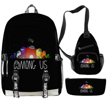 Lote mochila bandolera y estuche Among Us