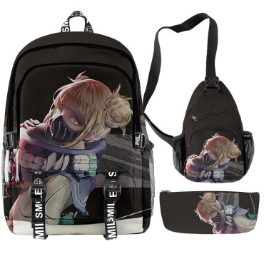 Conjunto mochila riñonera y estuche My hero academia