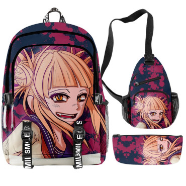 Conjunto mochila riñonera y estuche My hero academia