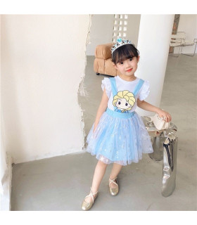 Vestido tirantes elsa frozen y blancanieves princesas