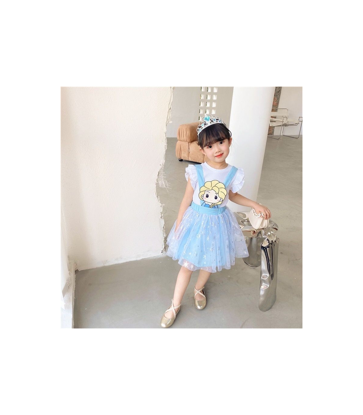 VESTIDO FROZEN ELSA - SWEET PEACH
