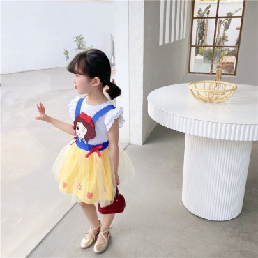 Vestido tirantes elsa frozen y blancanieves princesas
