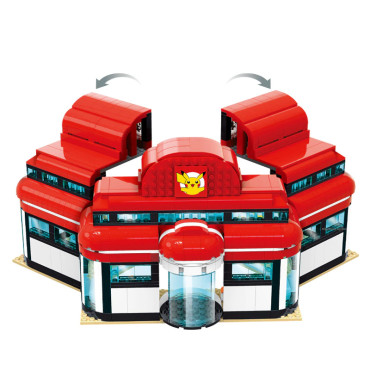 Bloques de construcción tipo lego de Pokémon centro de entrenamiento