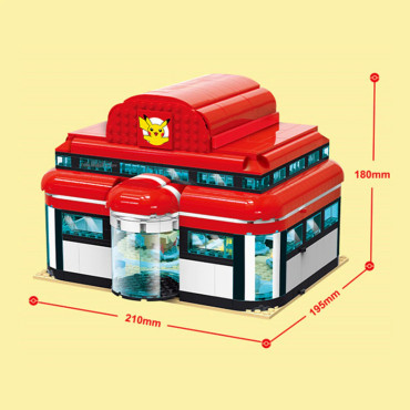 Bloques de construcción tipo lego de Pokémon centro de entrenamiento